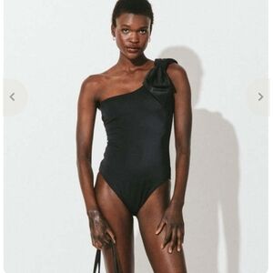 Cleobella Inga Large Bow Bathing Suit Size S Black New!